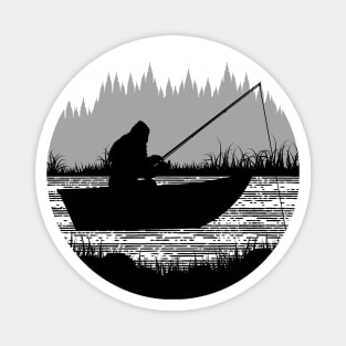 Boat Fishing Bigfoot Magnet